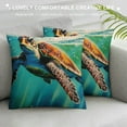 thumbnail image 3 of COMIO  Ocean Theme Sea Creature Beach Turtle Decorative Throw Pillow Case Cover, 3 of 5