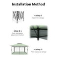 thumbnail image 2 of EcoSummer 13x13FT Pop Up Gazebo with Mosquito Netting, Waterproof Outdoor Canopy Tent for Patio, Backyard, Party, Wedding & Dining (Olive Green + Hemp Grey), 2 of 8