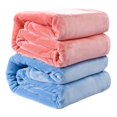 thumbnail image 2 of Manta de franela de alta calidad, manta suave y acogedora muy cálida, poliéster/algodón de color sólido para cama, sofá, dormitorio, sala de estar., 2 of 3
