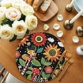 thumbnail image 2 of Round Placemats Sunflower Mushroom 15 inch Set of 4 Table Mats for Dining Table Colorful Spring Heat Resistant Non-Slip Kitchen & Home Decorative Place Mat Set, 2 of 8