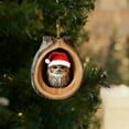 thumbnail image 4 of Beautynvta Forest Animal Christmas Ornaments, 3.15'' Cute Christmas Owl in Tree Hole Ornaments for Christmas Tree, Personalized Acrylic Hanging Ornament, Gifts for Animals Lovers, 4 of 5