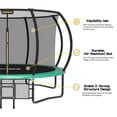 thumbnail image 4 of Mersco 10FT/12FT/14FT/15FT/16FT Pumpkin Trampoline for Kids,Outdoor Trampoline with Enclosure Net Storage Bag,Jumping Trampoline SPACE for Birthday and Festival Gift,Green, 4 of 11