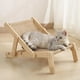 thumbnail image 4 of Silla de Descanso de Sisal para Gatos, Rascador de Sisal, Cama Elevada, Hamaca para Gatos, Almohadilla de Sisal Extraíble, Ajustable para Interiores y Todas las Estaciones, 4 of 8