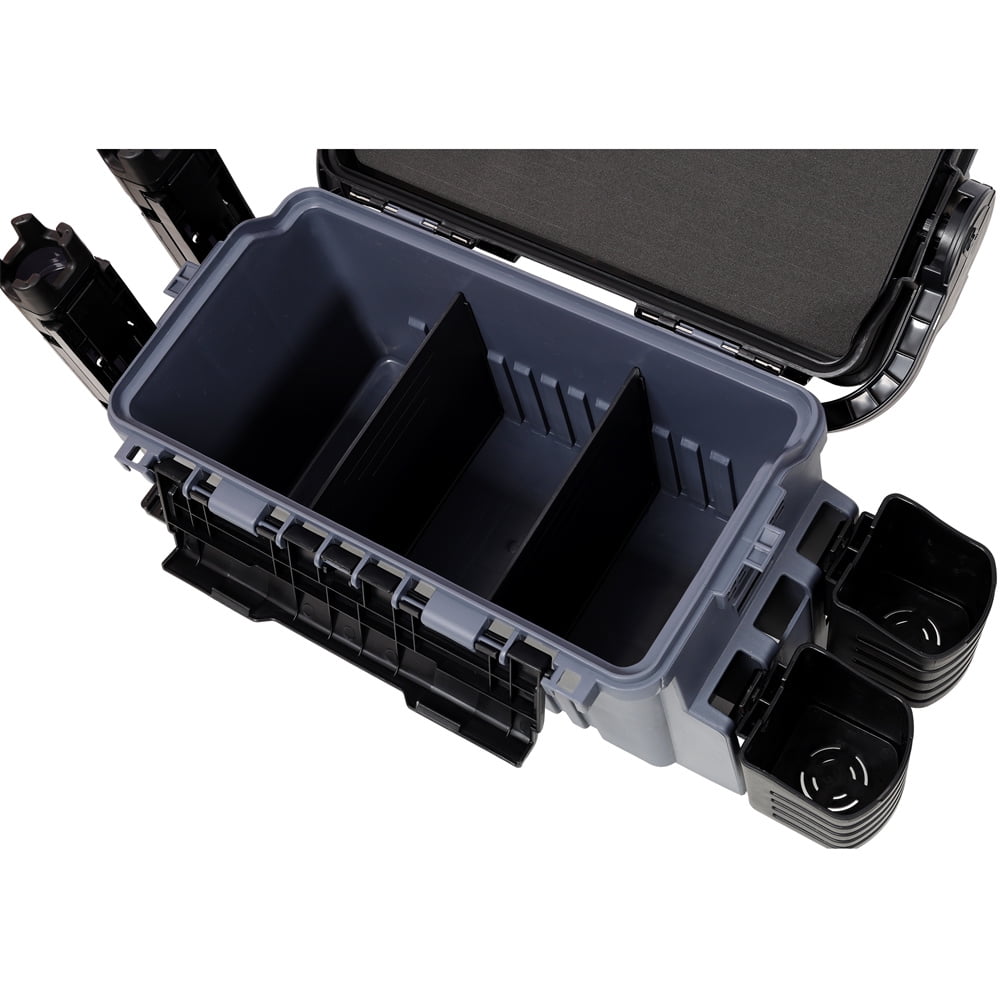 Dual-layer Fishing Tackle Box,Tackle Box Organizer Fishing Box Large,With 2pcs Rod Holder,2pcs Cup Holder,1pc Carring Strap