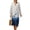 Blue Fish, variant on Tiger Ink Pattern Linen-Look Dresses for Women 2026 V Neck Long Sleeve Summer Dress Casual Swing Dress