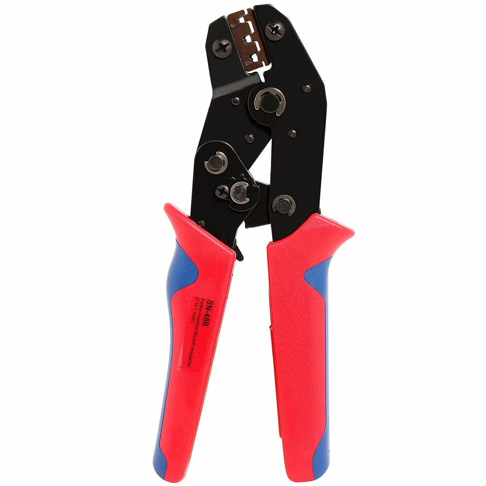 Insulated Ratchet Crimping Pliers Terminal Wire Cable Connector Crimper Tool