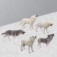 thumbnail image 3 of Juguete de Animales En Miniatura Sunnimix Figuras de Lobo 5 Piezas Sin BPA, 3 of 8
