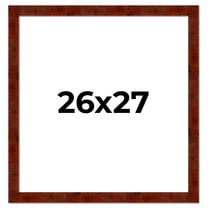 26x27 Walnut Brown Veneer Real Wood Picture Frame Width 1.75 inches | Interior Frame Depth 0.5