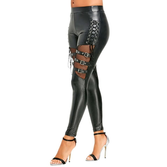 Women's Performance Leggings for Nightclub Dancing Leather Skinny Pants Stylish and Comfortable for Parties and Events