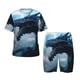 thumbnail image 1 of Fotbe Blue Thunder Storm Dragon Pijama Estampada de 2 Piezas para Niños – Ropa de Dormir de Manga Corta Cómoda para Niños y Niñas, Camiseta y Shorts de Algodón-X-Large, 1 of 6