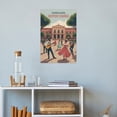 thumbnail image 4 of Retro Vintage Travel Poster Wall Print Hospicio Cabañas Guadalajara Mexico Music And Dance Plaza Scene Print Poster, 4 of 8