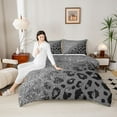 thumbnail image 4 of Castle Fairy Adults Leopard Cheetah Print Glitter 3 Pieces Queen Comforter Set,Sparkling Sequin Print Ultra Soft Bedding Sets,Abstract Gradient Bedding Comforter Set Breathable, 4 of 8