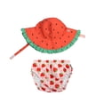thumbnail image 1 of ZOOCCHINI - Ensemble Couche de Bain + Chapeau de Soleil - Fraise 6-12M, 1 of 1