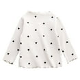 thumbnail image 1 of Girl's Fall T Shirts Heart Print Sweaters Baby Patternoutfits Knit Sweater Beige Going Out Fall Tops for B, 1 of 3