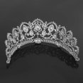 thumbnail image 3 of Baile de Ronda de Cristal Llena de Joyas de cabellero Del Rhinestone Tiaras BLESIY Venda de la boda, 3 of 8