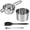 Silver & Black - 1.5+0.6QT, variant on FUYGRCJ Chocolate Melting Pot, 2.54QT + 1.8QT Double Boiler Pot Set, 304 Stainless Steel Melting Bowl for Melting Chocolate, Candy, Candle, Soap, Wax