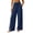 Navy, variant on MXUIKV Pants for Women Lightweight Loose Fitted Wide Leg Drawstring Elastic Waist Trousers with Pockets(X-Large,White)