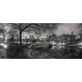 thumbnail image 2 of Frank, Assaf 18x10 Black Ornate Wood Framed with Double Matting Museum Art Print Titled - Central park Bow Bridge with Manhattan skyline, New York, 2 of 4