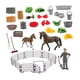thumbnail image 3 of Set de juego de caballo y jinete, set de caballos de juguete, animales de granja, juguetes de establo para niños de 3 años en adelante. 10208, 3 of 9