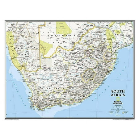 National Geographic Reference Map: National Geographic South Africa Wall Map - Classic (30.25 X 23.5 In) (Other)