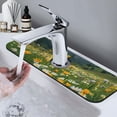thumbnail image 7 of Fuzoiu Mountain Daisy Meadow Print Kitchen Faucet Suction Pad, Sink Splash Guard Faucet Mat, Faucet Handle Drip Catcher Tray Drying Mat For Bathroom Kitchen Bathroom Countertop, 7 of 7