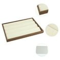 thumbnail image 2 of Unique Bargains Velvet Jewelry Organizer Trays with Removable Dividers for Drawers Brown-Earrings Tray, 2 of 6