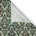 thumbnail image 5 of Ambesonne Mint and Brown Grommet Curtain, Curly Damask Forms, 50" x 120", Dark Brown Mint Green, 5 of 6