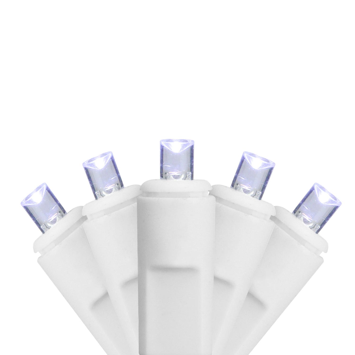 Set of 70 Cool White LED Twinkling Commercial Wide Angle Icicle