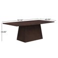 thumbnail image 6 of Christopher Knight Home 82" Pedestal Dining Table, Rectangular Seats 6-8, Solid Wood & MDF, Espresso, 6 of 8