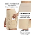 thumbnail image 4 of Pinspark Women' 20" Knee Length Skorts Golf Skirt Tennis Long Skorts Modest Skirts Stretchy Athletic Active Skorts with Pockets, 4 of 6
