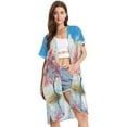 thumbnail image 2 of BZSMCE Women Creatively Cherry Blossom Serenity Print Beach Cover-ups Size:S-2XL, 2 of 7