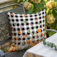 thumbnail image 3 of Throw Pillow Covers, Orange Green Fall Decorative Throw Pillow Covers 20x20 Inch, Pumpkins Maple Leaf Thanksgiving Plaid Square Linen Pillow Cases for Couch/Living Room/Sofa, 3 of 9