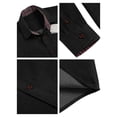 thumbnail image 4 of Camisa vaquera de manga larga para hombre, camisa de manga larga, camisa de negocios con cuello Kent, 4 of 5