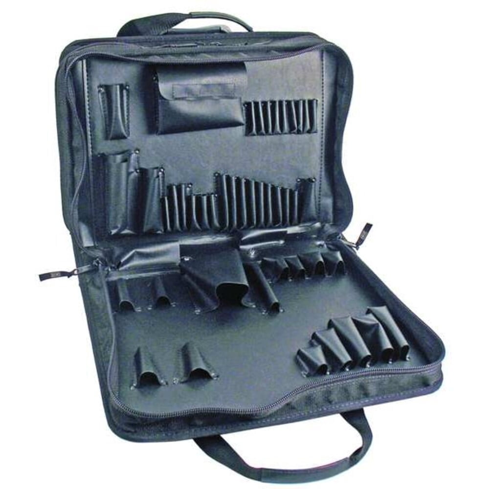 Platt Tool Bag, Black, Nylon, 50 Pockets 689ZTH