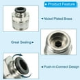 thumbnail image 4 of Uxcell 8mm x 1/2"NPT Male Thread Push to Connect Fittings Pneumatic Air line Quick Connect Fittings 4 Pack Silver, 4 of 6