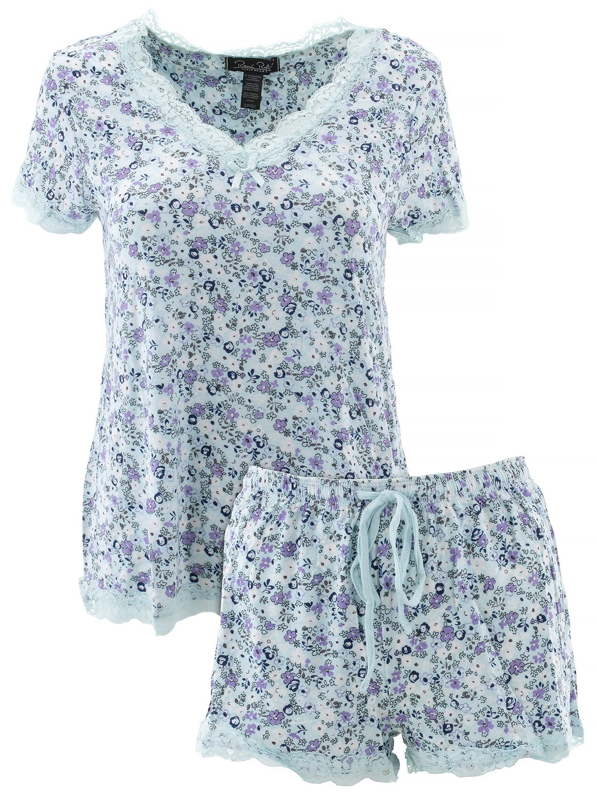 Rene Rofe - Rene Rofe Women's Blue Lavender Floral Short Pajamas ...
