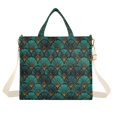 thumbnail image 7 of FORMRS Womens Corduroy Tote Bag Crossbody Shoulder Purse Handbag with Detachable Strap, Green Art Abstract Pattern, 7 of 7
