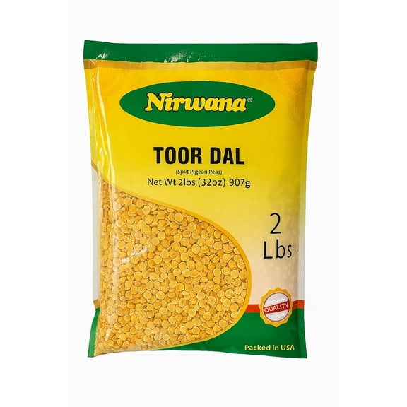 Split Pigeon Peas (Toor Dal) – Premium Dry Yellow Lentils for Curries, Soups & Everyday Cooking 32 oz