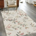thumbnail image 3 of Country Flowers Area Rug 4x6 Washable Rug Non Slip Farmhouse Botanical Branches Bird Large Area Rug Indoor Floor Carpet for Entryway Bedroom Kitchen Living Room Home Office Dining Room Nursery, 3 of 8