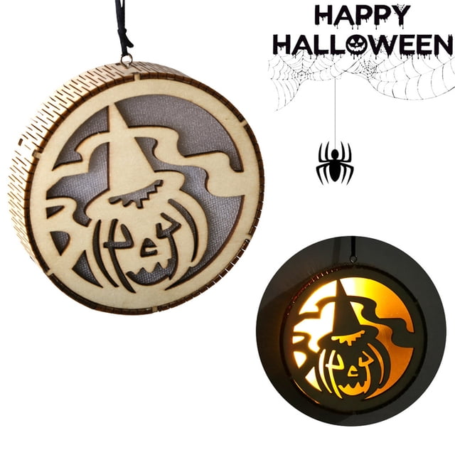 Mom's Best Letreros LED de madera para colgar en la pared de Halloween