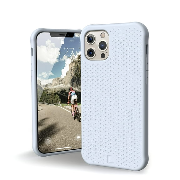 [U] by UAG iPhone 12 Case/iPhone 12 Pro Case [6.1-inch Screen] Case DOT Slim Fit Lightweight Stylish Pattern Impact Resistant Protective Phone Cover, Soft Blue