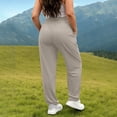 thumbnail image 6 of Mifsaly Plus Size Hiking Pants Women Lightweight Quick Dry Workout Lounge Joggers with Pockets Comfortable Loose Fit Outdoor Running Athletic Bottoms Khaki,L, 6 of 7