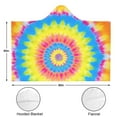 thumbnail image 3 of Wearable Blanket,Colorful Tie Dye Mandala Pattern Hooded Wearable Flannel Blanket for Adults & Teens,Winter Poncho Shawl Wrap Cape Cozy Anti-Pill,60"x80", 3 of 5
