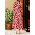 thumbnail image 3 of PRETTYGARDEN Women's Floral Maxi Dress Spring Long Sleeve V Neck Casual A Line Long Flowy Boho Party Dresses, 3 of 7