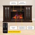 thumbnail image 3 of duraflame® Electric Fireplace TV Stand, Farmhouse Media Mantel with Storage, Stromburg Oak, 3 of 25