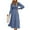 Denim Blue, variant on MAWCLOS Women Loose Long Sleeve Maxi Dresses Party Swing A Line Dress Denim Blue L