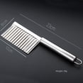 thumbnail image 5 of 2pcs Home Kitchen Plastic Handle Stainless Steel French Fries Potato Carrot Wavy Crinkle Cutter Slicer Handheld Chipper Chopper, 5 of 5