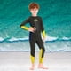 thumbnail image 4 of Traje de neopreno elástico para niños, traje de buceo de cuerpo completo, traje de snorkel con protección UV 5+ y cremallera en la espalda. L gris, 4 of 9