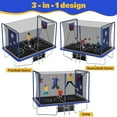 thumbnail image 3 of 8X12FT Rectangular Trampoline with Enclosure Net, SEGMART Big Outdoor Rectangle Trampoline with Basketball Hoop, Large Square Trampoline 1322LBS Weight Capacity with Storage Bag for Kids, Adults, 3 of 9