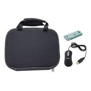 Inland Pro Netbook Kit - Notebook carrying case - 10.2" - black - with USB Mouse and Hub